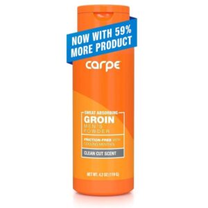 Carpe Sweat Absorbing Groin Powder for Men – Anti-Chafing – Talc-Free | Sweat-Absorbing Groin Powder for Men.