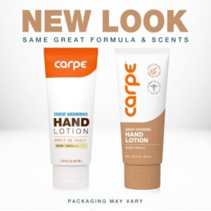 Carpe Sweat Absorbing Hand Lotion. A dermatologist-recommended.
