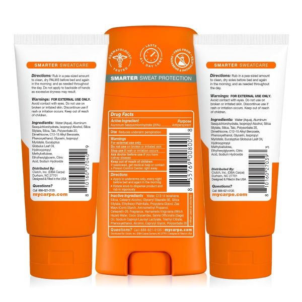 Carpe Sweat Bundle – Underarm. Hand & Foot Antiperspirant. Eucalyptus | Head-to-Toe Sweat Bundle.