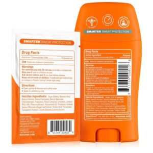 Carpe 100-hour Deodorant Antiperspirant + On-the-Go Wipes Bundle | Clinical Strength Underarm Antiperspirant + 15 On-the-Go Wipes.
