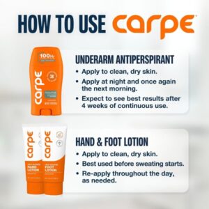 Carpe Sweat Bundle – Underarm. Hand & Foot Antiperspirant. Eucalyptus | Head-to-Toe Sweat Bundle.