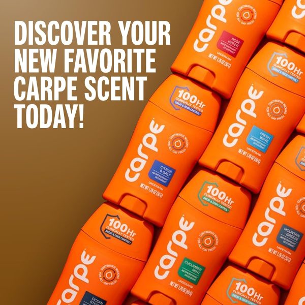 Carpe Antiperspirant Deodorant for Men. Sandalwood & Clean Sport – 2 Pack